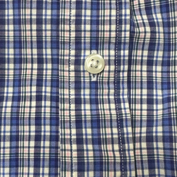 Ralph Lauren Men’s Classic Fit Button Down Blue Pink‎ Plaid Shirt  Large 16.5 - Picture 3 of 6